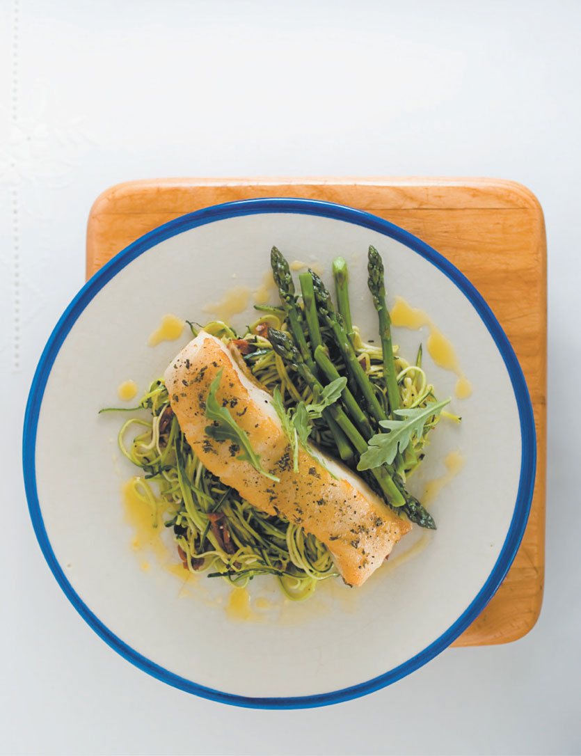 Chilean sea bass with oregano and fleur de sel