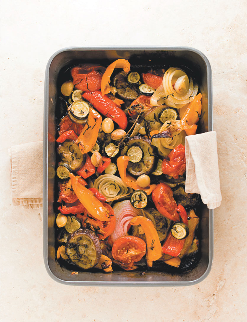 Briammi (vegetables confit with garlic and olive oil)