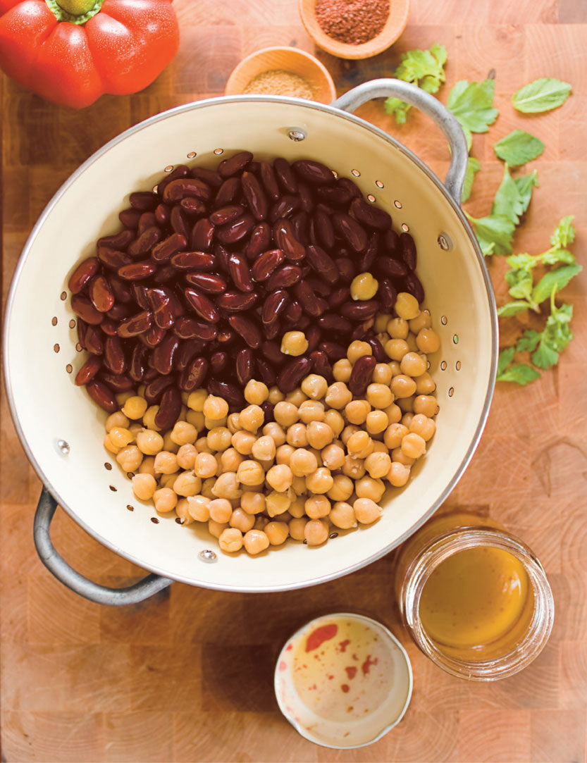 Oriental mixed beans salad