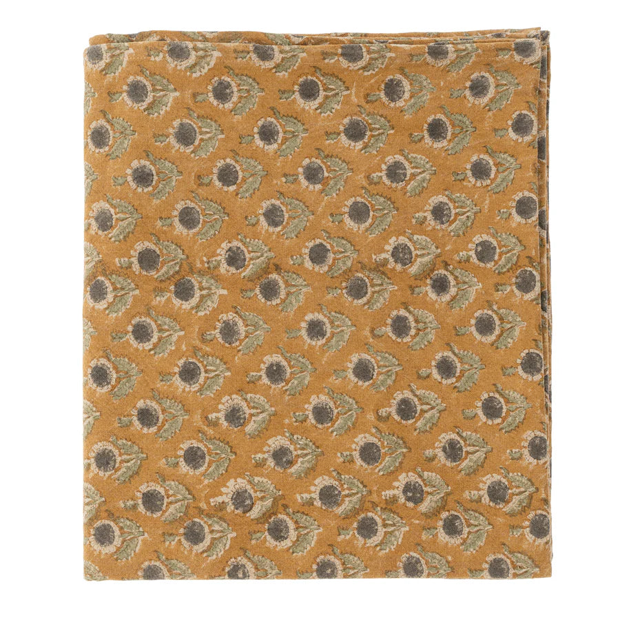 Block Print Tablecloth | Linen & Cotton