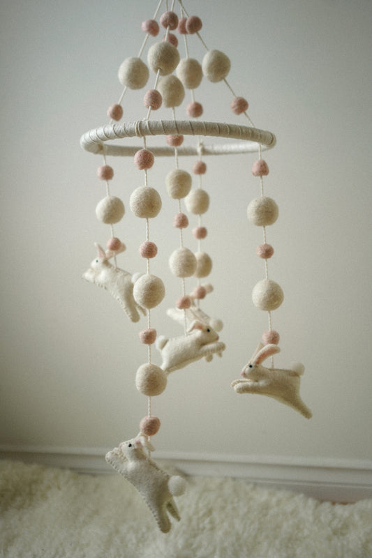 Bunny Hop Felt Mobile