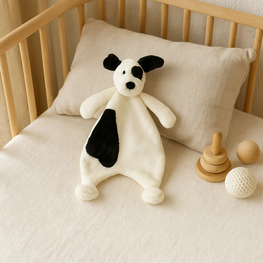Jellycat | Bashful Black & Cream Puppy Comforter