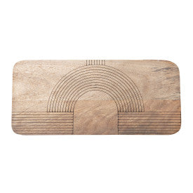 Planche en bois de manguier gravé Arc-en-ciel