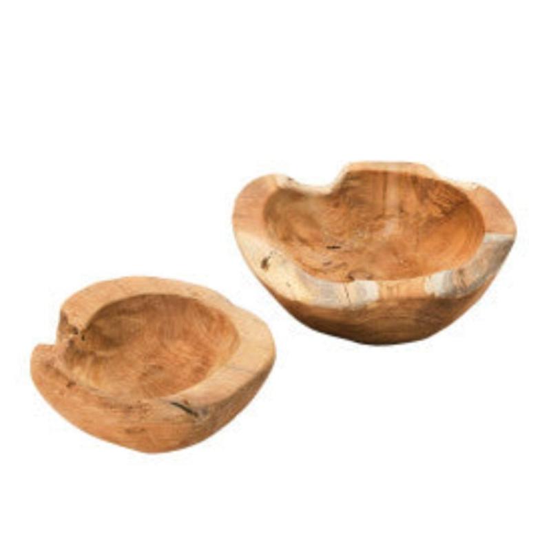 Bols en bois de teck | Ensemble de 2