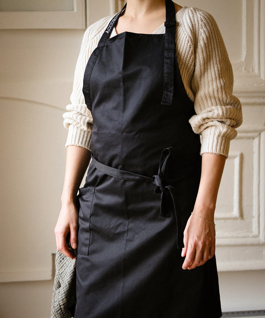 La Belle Excuse black unisex kitchen apron.