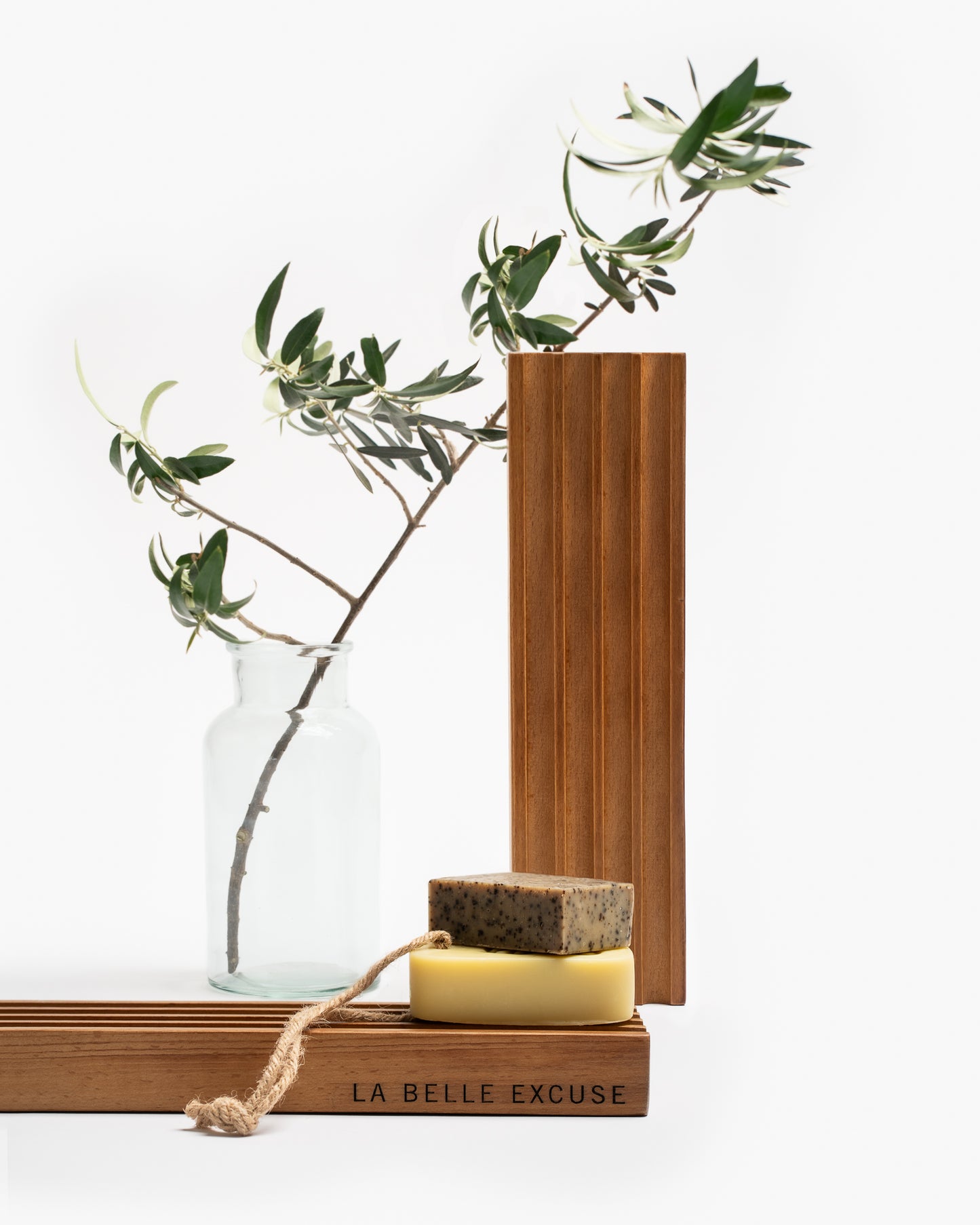 Plateau porte-savon en bois