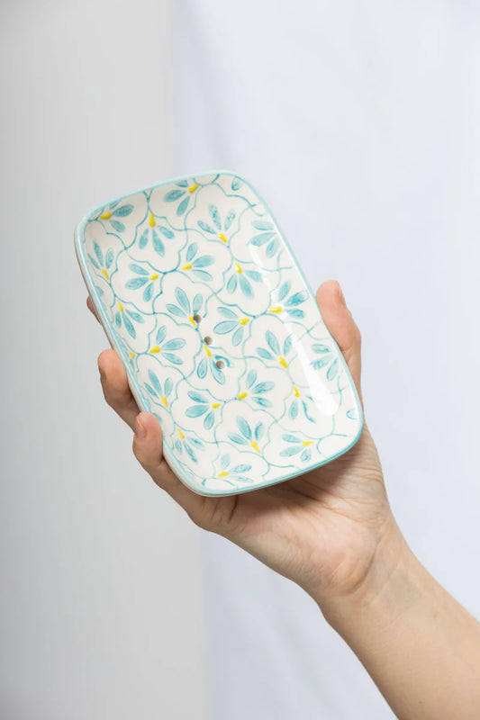 Soap dish Floral | Blue