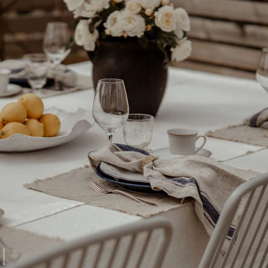 Stripe Vintage Linen Napkins | Set of 2