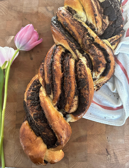 Tsoureki style braided bread