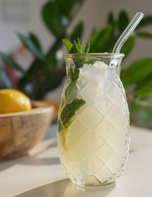 Mint Lemonade with Lemon and White Balsamic Vinegar