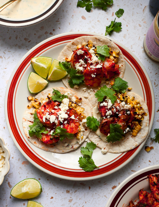 Grilled Corn & Shrimp Tacos