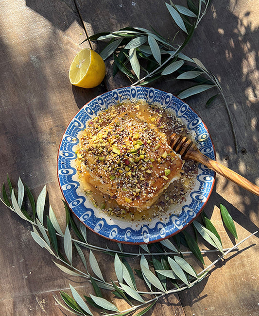Triple Feta Saganaki Stack by Laurent Dagenais