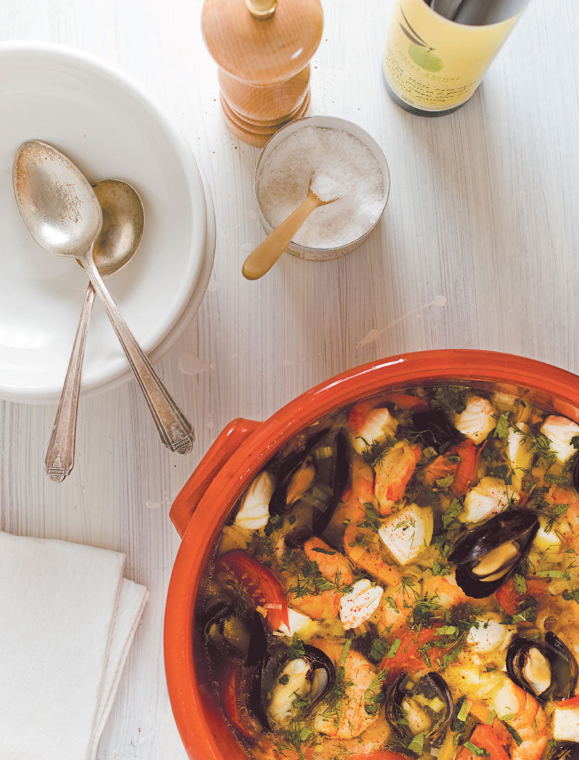 Mediterranean fish and seafood soup