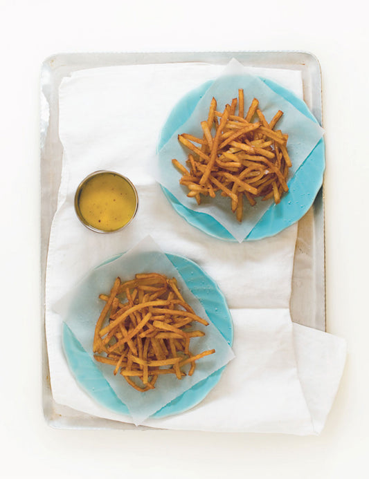 French fries in olive oil