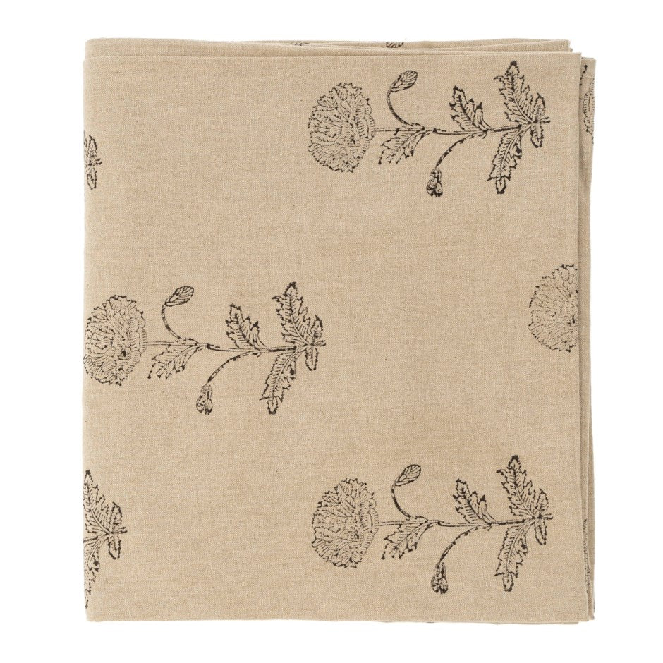 Block Print Tablecloth | Linen & Cotton