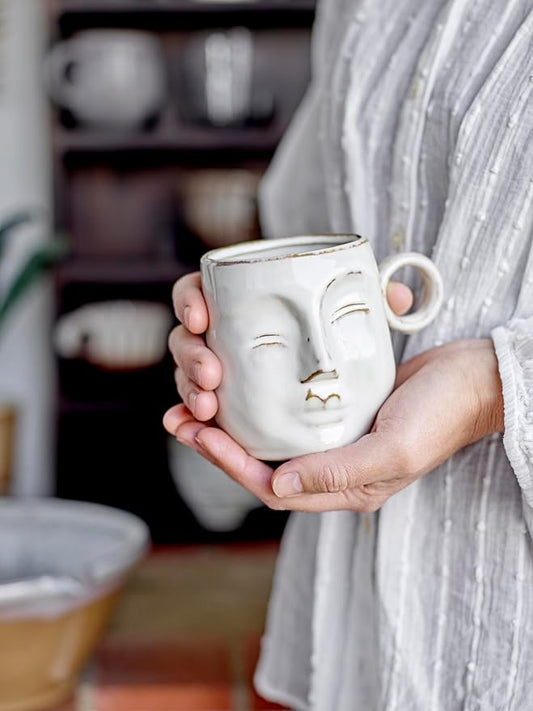 Stoneware Face Mug
