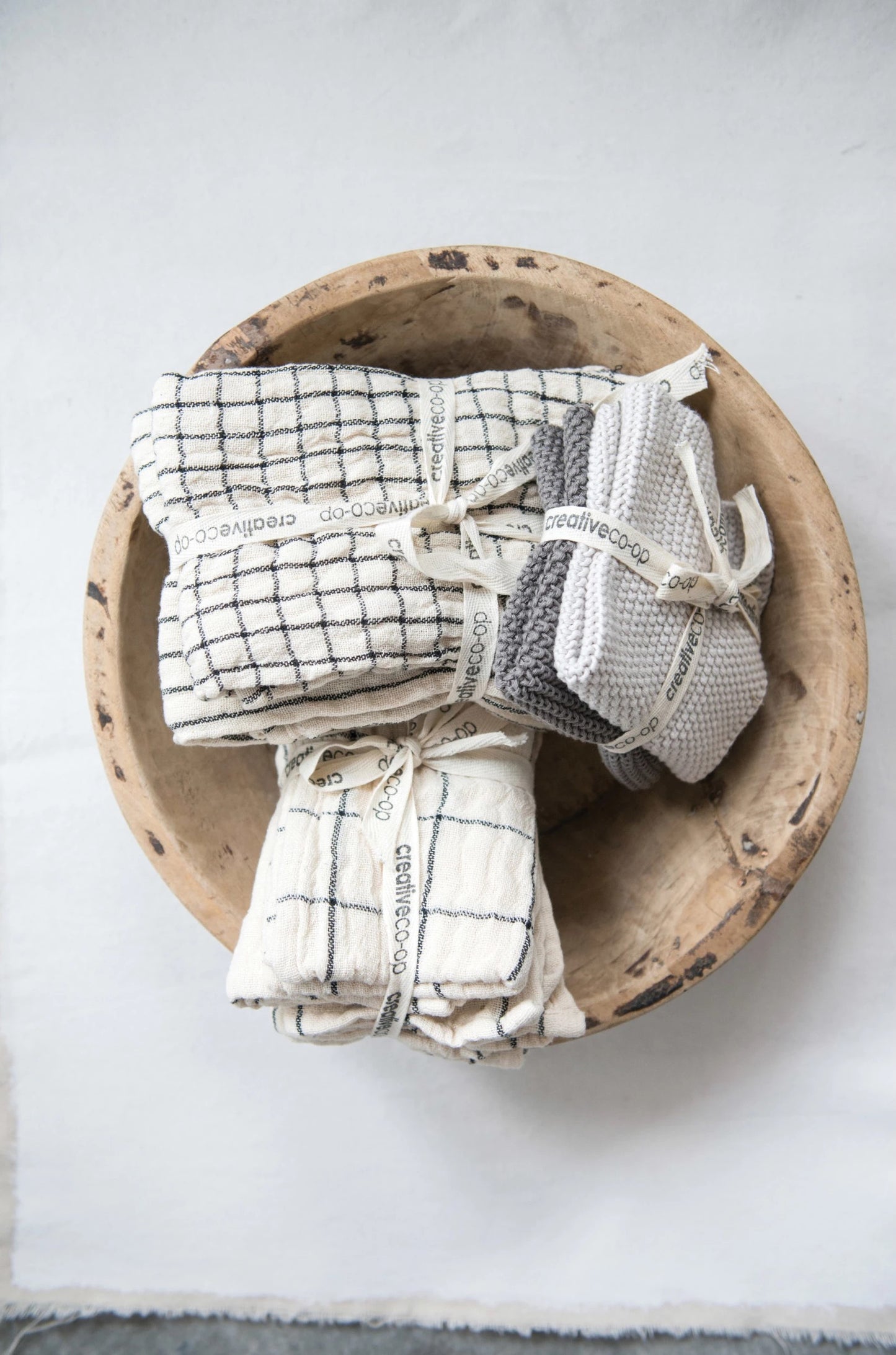 Cotton Napkins with Plaid and Stripes | Set of 4