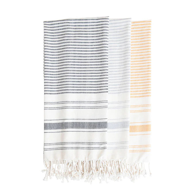 Turkish Cotton Striped Bath Towels