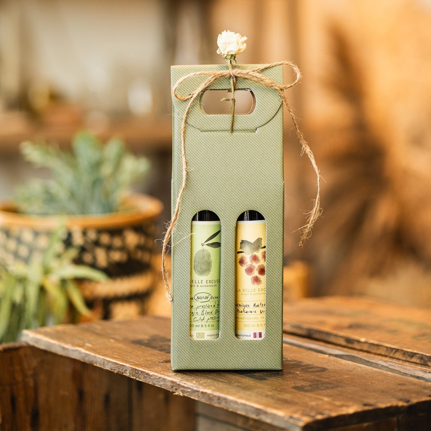 Duo Cadeau huile d'olive et vinaigre balsamique