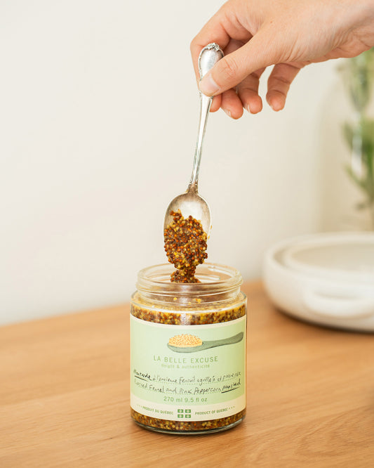 Pantry Old-Fashioned Mustard - Roasted Fennel and Pink Peppercorn, La Belle Excuse.