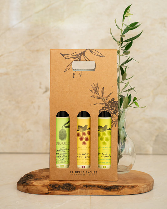 Trio cadeau Huile d'olive et Vinaigre balsamique