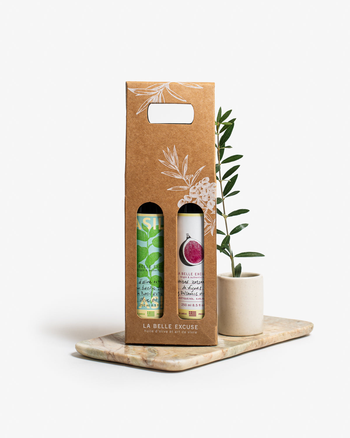 Duo Cadeau huile d'olive et vinaigre balsamique