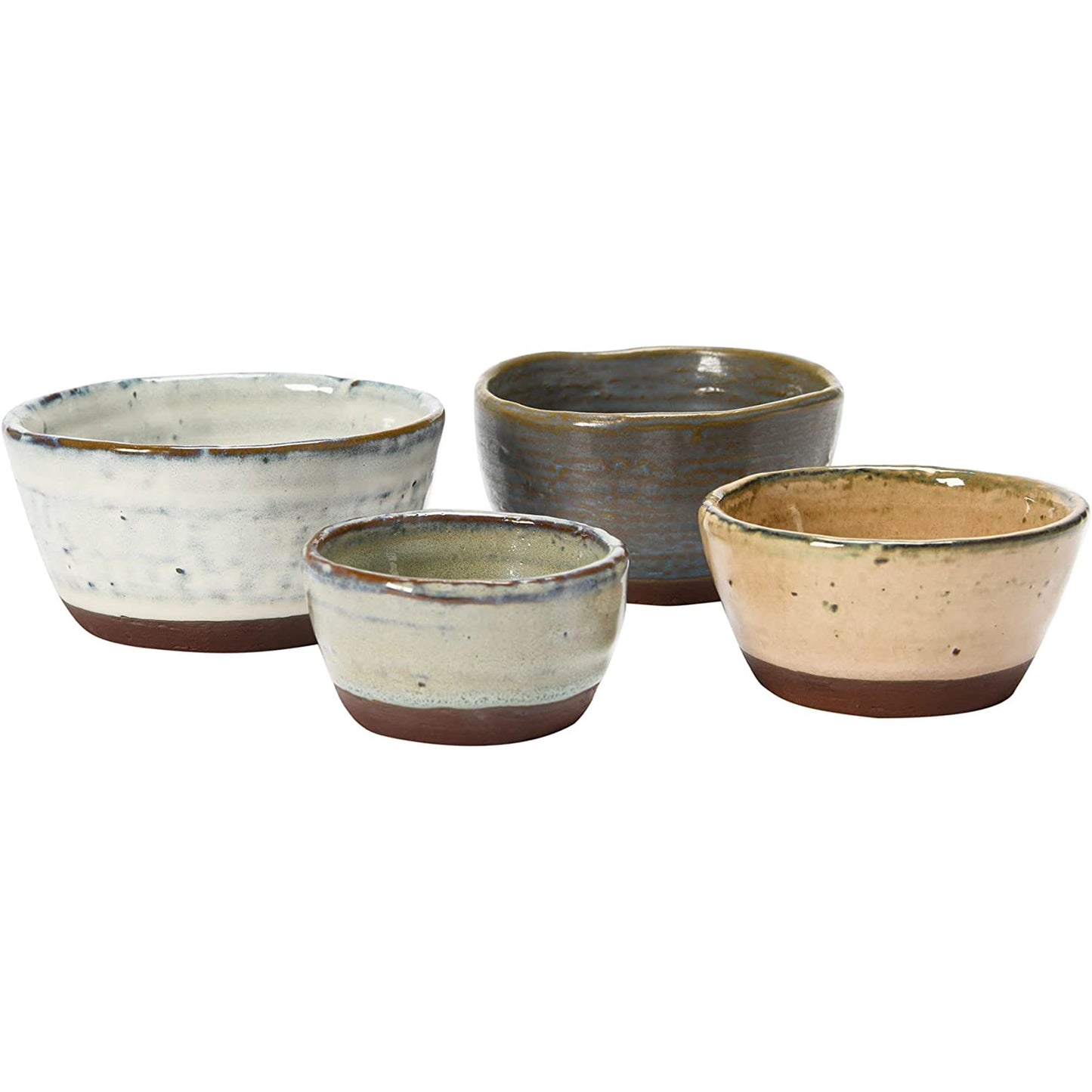 Stoneware Bowls with Reactive Glaze | Set of 4