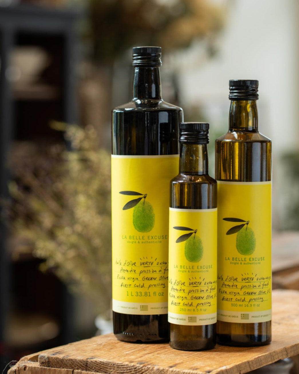Huile d'olive verte extra vierge (première pression à froid)