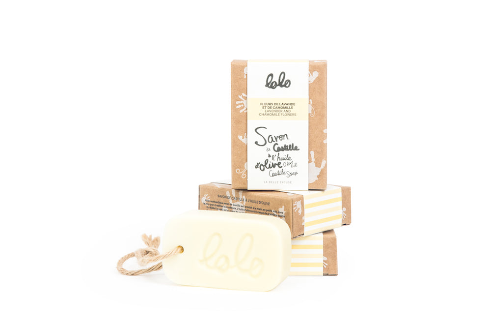 Olive Oil Castile Soap Lavender and chamomile flowers LOLO
